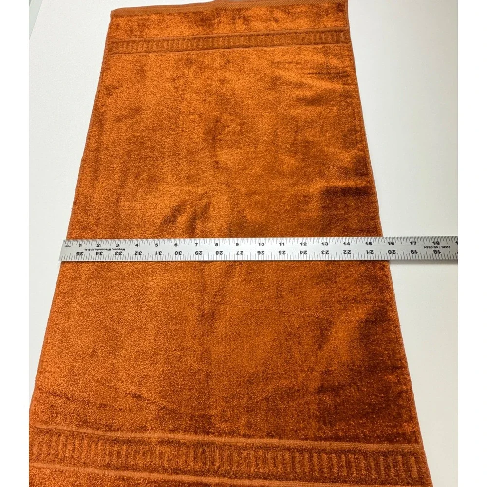 Vintage Cannon Royal Family Hand Towel Orange Rust MCM Cotton